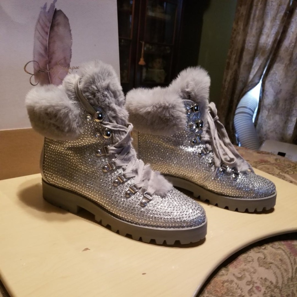 Brand New Jessica Simpson Cystal hiking boot - 9m